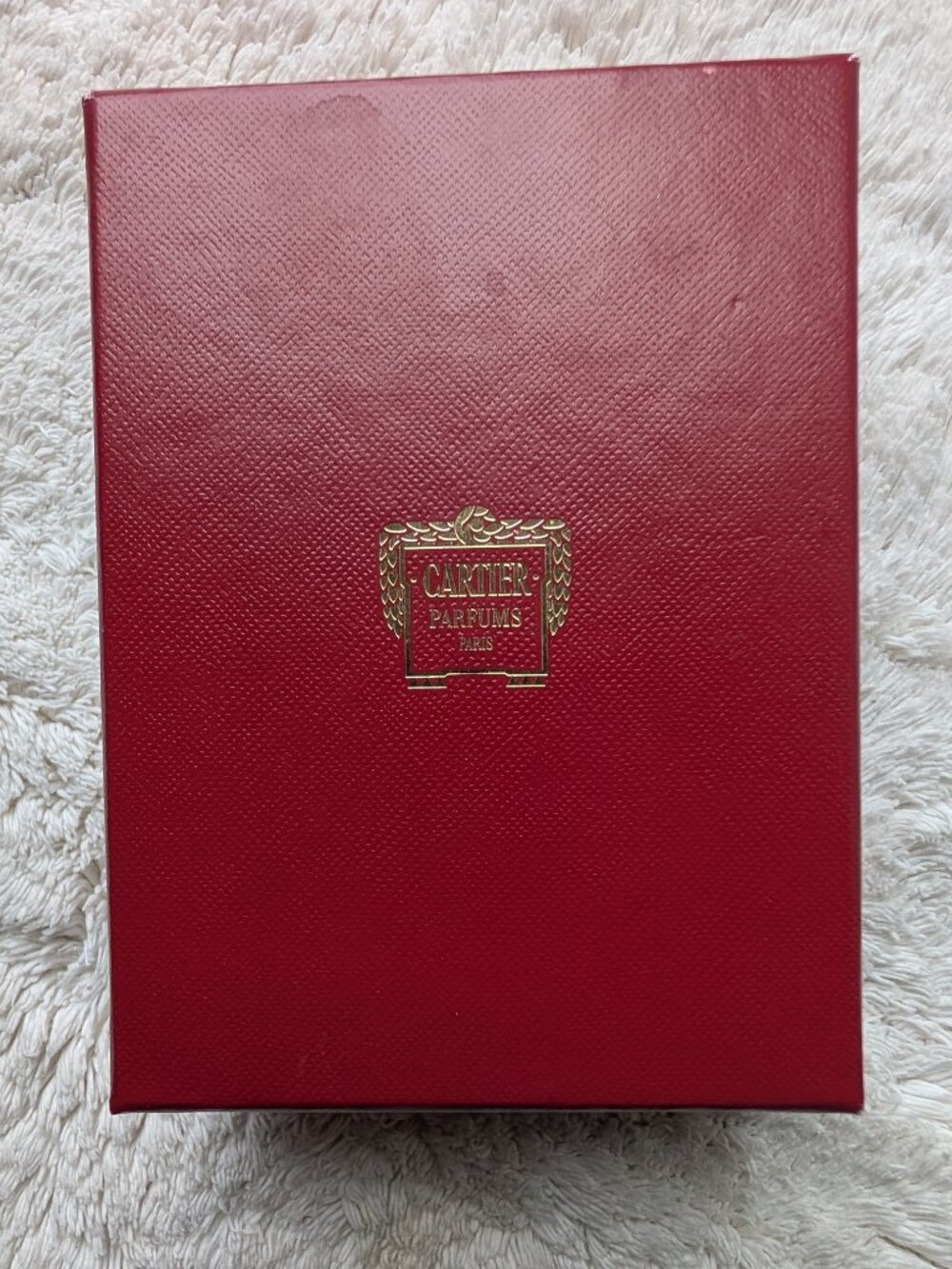 Cartier perfume gift box empty red